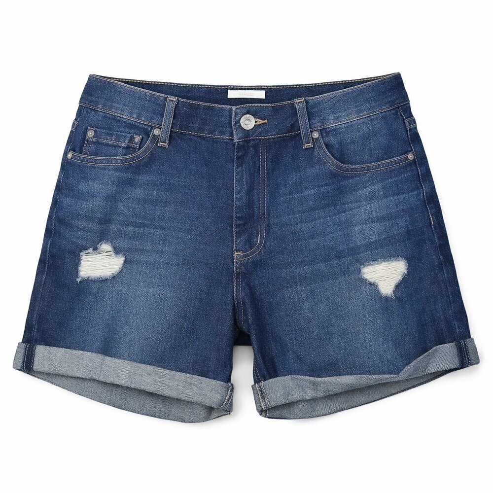 NWT ARIZONA Jean Co Boyfriend Distressed Shorts 19